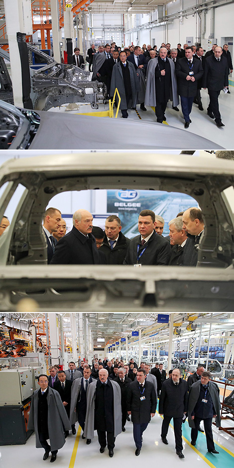 Прэзідэнт Аляксандр Лукашэнка прыняў удзел у афіцыйнай цырымоніі адкрыцця новага завода 