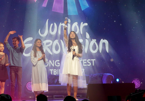 The Junior Eurovision 2017 was won by Polina Bogusevich from Russia