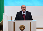 President Alexander Lukashenko at the Second Congress of Scientists