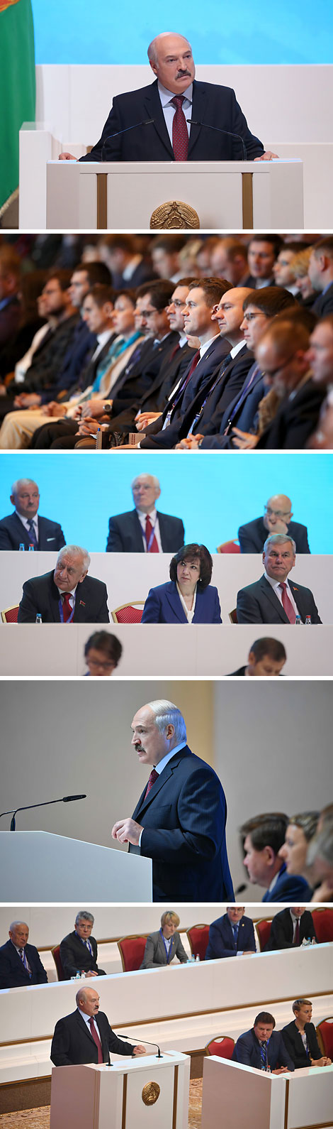 President Alexander Lukashenko at the Second Congress of Scientists
