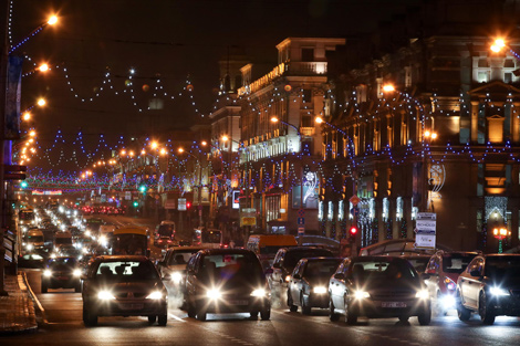 New Year lighting spectacle in Minsk