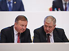 Prime Minister Andrei Kobyakov and Deputy Prime Minister Vladimir Semashko