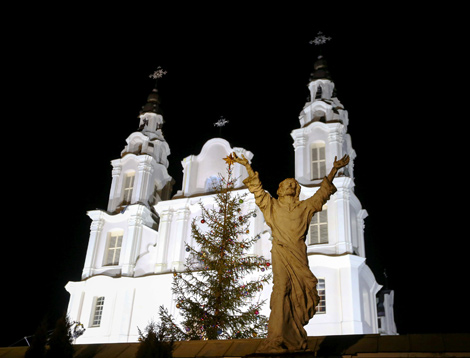 Christmas service in the Church of St. Michael the Archangel in Ivenets