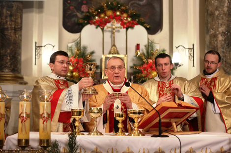 Christmas service in the Church of St. Michael the Archangel in Ivenets