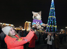 Veronika Komleva with her dog Dorik, the symbol of 2018 
