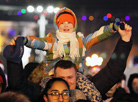 New Year's celebrations near the city's main Christmas tree in Vitebsk