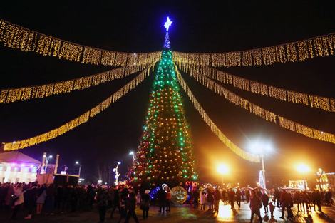 New Year’s festivities in Lenin Square in Grodno