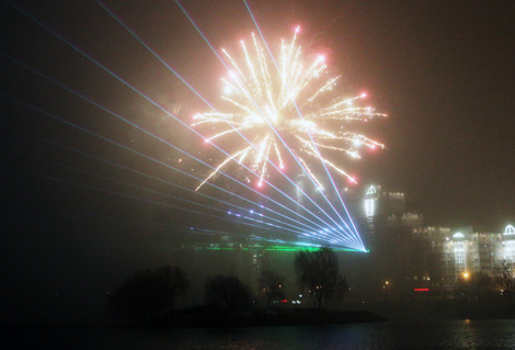 Musical and pyrotechnic show in Minsk