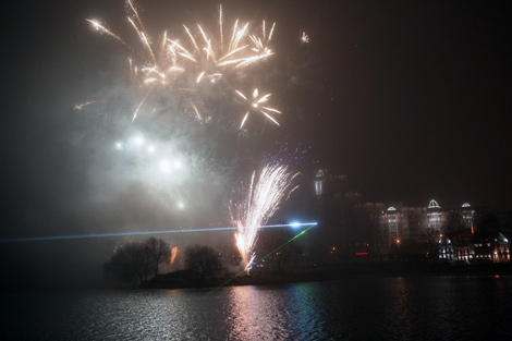 Musical and pyrotechnic show in Minsk