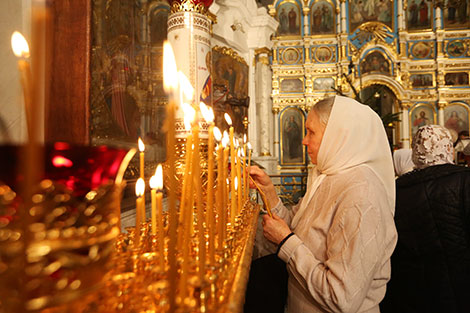 Christmas Eve at the Holy Spirit Cathedral in Minsk