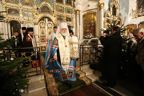 Service at the Holy Spirit Cathedral in Minsk