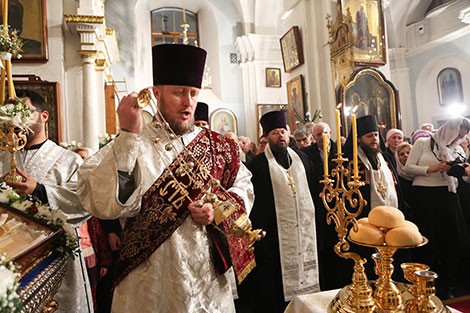 Service at the Holy Spirit Cathedral in Minsk