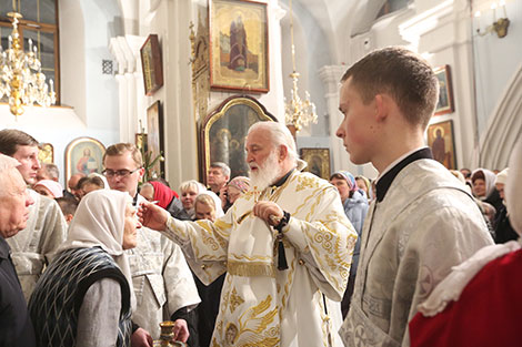 Service at the Holy Spirit Cathedral in Minsk