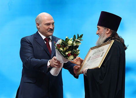 For Spiritual Revival Award is conferred on archpriest Viktor Peregudov, the prior of the Church of St. Euphrosyne of Polotsk in Ivenets, Volozhin District, Minsk Oblast