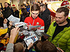 Ignat Golovatyuk during the autograph session