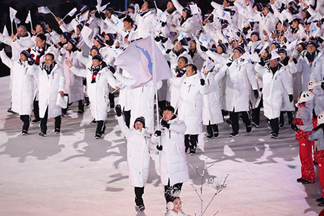 Спортсмены Республики Корея и КНДР