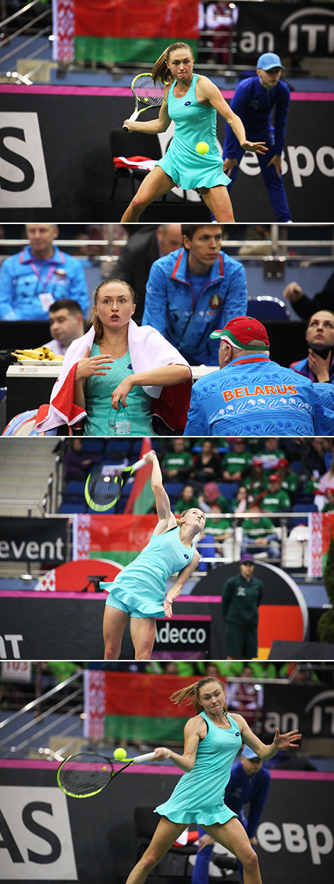 Germany level off in the Fed Cup tie against Belarus