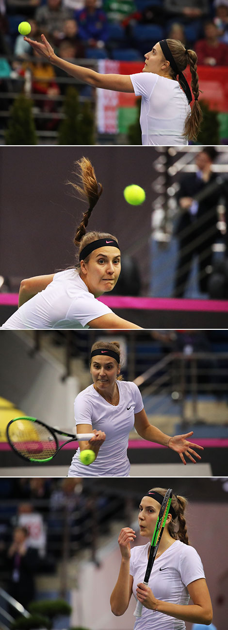 2018 Fed Cup quarterfinal: Aryna Sabalenka vs Antonia Lottner
