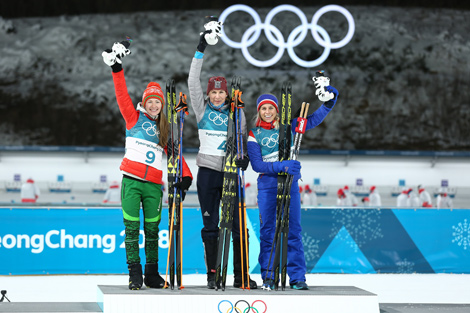 Darya Domracheva, Anastasiya Kuzmina, Tiril Eckhoff