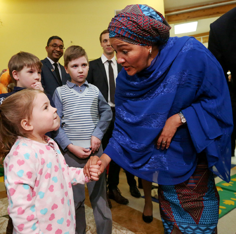 UN Deputy Secretary General Amina Mohammed visits Belarusian rehabilitation center for children with disabilities