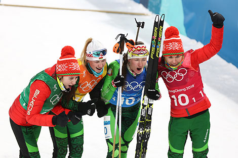 Олимпийское золото Пхёнчхана-2018 завоевали в эстафете белорусские биатлонистки