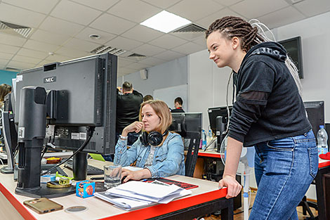 Female employees of the company