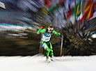 Darya Domracheva during the Individual Race at the 2018 Olympics