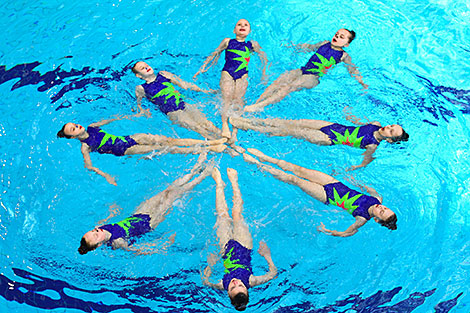 Synchronized swimming competitions in Brest 