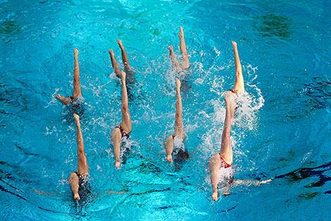 Synchronized swimming competitions in Brest 