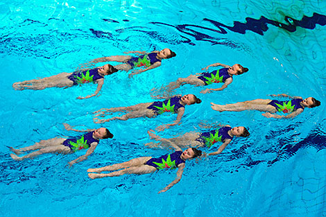 Synchronized swimming competitions in Brest 