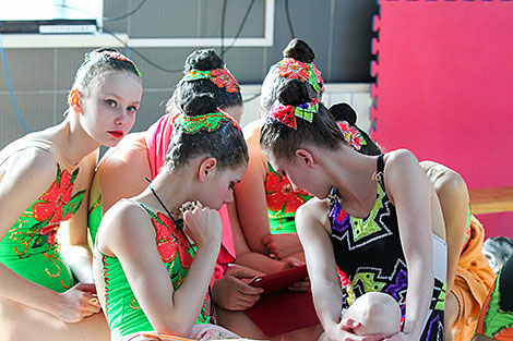 Synchronized swimming competitions in Brest 