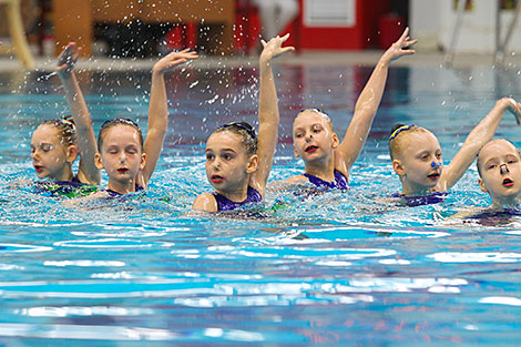 Synchronized swimming competitions in Brest 