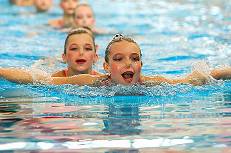 Synchronized swimming competitions in Brest 
