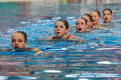 Synchronized swimming competitions in Brest 