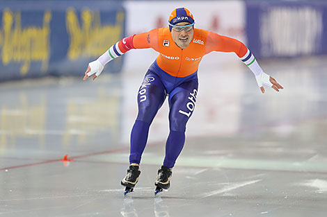 Jan Smeekens (Netherlands) competes in the Men’s 500m