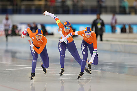 Netherlands claim Team Sprint Ladies silver 