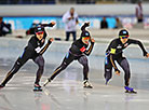 Победительницы женской командной гонки – команда Японии