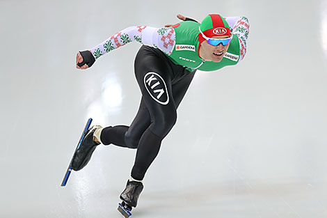 Belarusian Ignat Golovatyuk competes in the Men’s 1000m