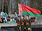 Flower ceremony at the Eternal Flame  in Khatyn Memorial