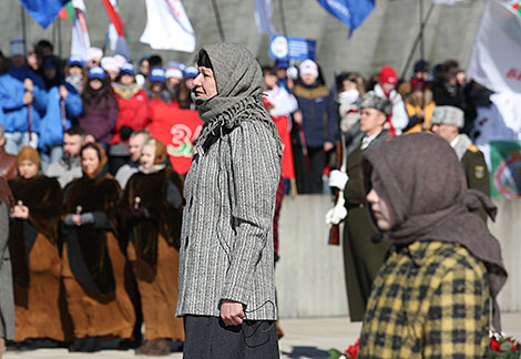 Commemorative event in the Khatyn Memorial