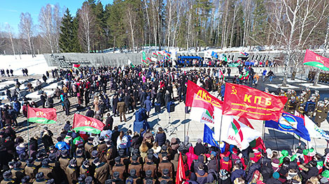 Commemorative event in the Khatyn Memorial