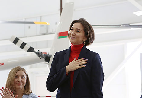 Член жюри конкурса белорусская гимнастка Любовь Черкашина