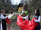 The unveiling of a she-beaver sculpture at the Augustow Canal