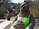 The unveiling of a she-beaver sculpture at the Augustow Canal