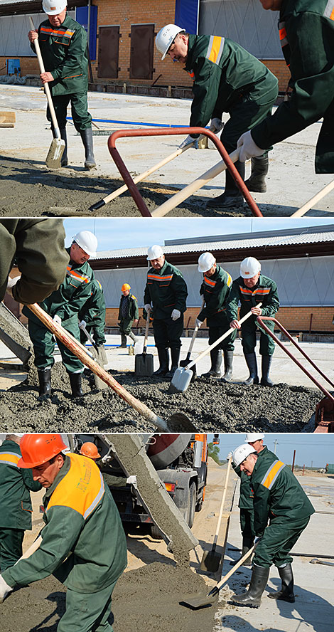 Павел Каллаур на реконструкции фермы в деревне Дубенец Столинского района