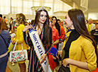 Miss Belarus 2018 Marya Vasilevich visits the expo Mass Media in Belarus  