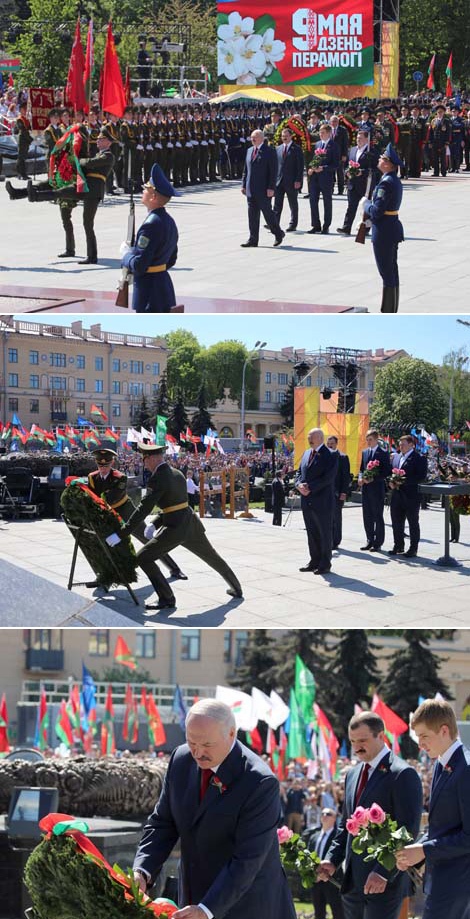 Alexander Lukashenko lays wreath at Victory Monument in Minsk