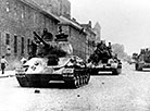 Soviet tanks in the streets of the liberated Minsk, 1 July 1944. Photo by BelTA