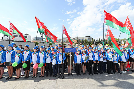 The campaign We Are Proud of Our Motherland in State Flag Square in Minsk
