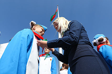 The campaign We Are Proud of Our Motherland in State Flag Square in Minsk
